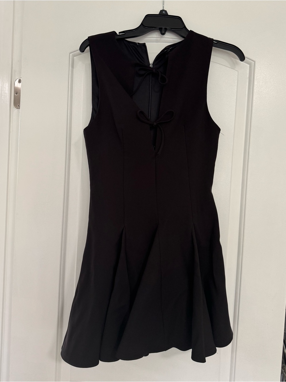 Zara Black Tie-Front Fit-and-Flare Dress